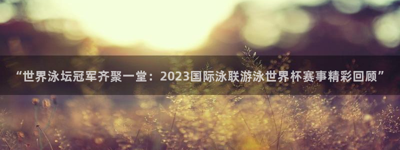 世界杯足球：“世界泳坛冠军齐聚一堂：2023国际泳联游泳世界杯赛事精彩回顾”